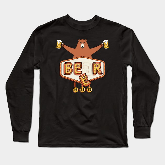 Beer or Bear hug Long Sleeve T-Shirt by coffeeman